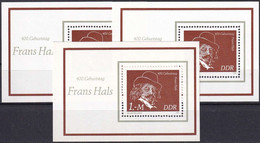 DDR 1980 Mi-Nr. Block 61 3 Stück ** MNH - 1971-1980