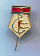 Gymnastics Gym - North Korea Association Federation, Vintage Pin Badge Abzeichen - Gymnastique