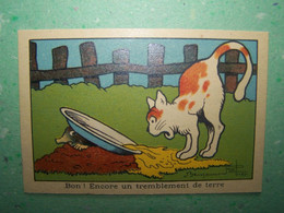 LES ILLUSTRATEURS. BENJAMIN RABIER. LES CHATS. LES TAUPES. "BON! ENCORE UN TREMBLEMENT DE TERRE" - Rabier, B.