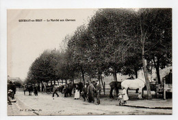 - CPA GOURNAY-EN-BRAY (76) - Le Marché Aux Chevaux (belle Animation) - Edition Guillotte - - Gournay-en-Bray