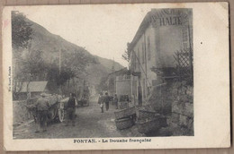 CPA 06 - FONTAN - La Douane Française - TB PLAN CENTRE VILLAGE TB ANIMATION ATTELAGE 1905 - Otros & Sin Clasificación