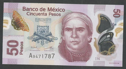 MEXICO. 50 PESOS. 27OCT2014. Pick 123A. POLYMER. SIGN. RABIELA-GONSALEZ. SERIE N. UNC / NEUF - Mexico