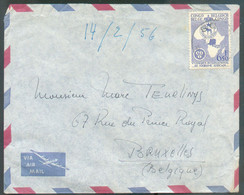 6Fr50 Vè Congrès International De Tourisme Africain Sur Lettre De KIROTSCHE 14/2/1956 Vers Bruxelles   - 20045 - Storia Postale