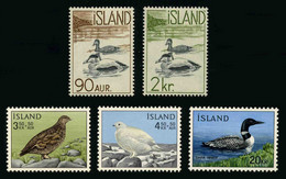 ISLANDE - OISEAUX - YT 343 344 363 295 296 ** - 5 TIMBRES NEUFS ** - Andere