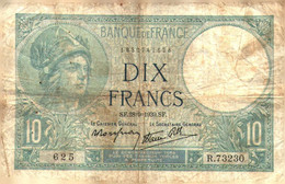 T 1 >  France > 10 Francs > ''Minerve'' > 1939 > - 10 F 1916-1942 ''Minerve''