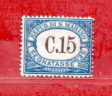 San. MARINO ** -1939 - SEGNATASSE - Cent. 15. Unif. 55. MNH** - Impuestos