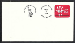 ETATS-UNIS 1979: LSC Entier De 15c "Visit Of Pope" - 1961-80