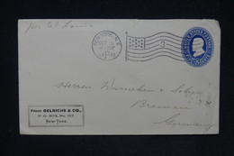 ETATS UNIS - Oblitération Mécanique De New York En 1898 Sur Entier Postal Pour L'Allemagne - L 131175 - ...-1900