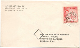 1957 - ENVELOPPE De VALLETTA (MALTA / MALTE) Pour LONDON - Malta