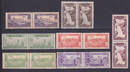 GRAND-LIBAN - 1943/45 - POSTE AERIENNE PETIT LOT PAIRES YVERT N°85/86+88/89+97/99 ** MNH ! - COTE = 206 EUR. - Ongebruikt