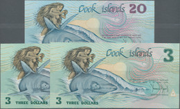 Cook Islands: Cook Islands – Ministry Of Finance, Lot With 5 Banknotes, 1987-199 - Cook Islands