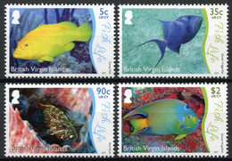 BVI 2017 MNH Fish Stamps Underwater Life Pt 2 Fishes Triggerfish 4v Set - Iles Vièrges Britanniques