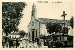 Brugairolles * Place De L'église Du Village * Villageois Enfants - Andere & Zonder Classificatie
