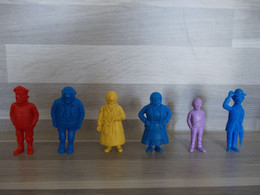 Lot De 6 Figurines Tintin Esso / Lot Van 6 Verschillende Figuren Kuifje Esso - Tintin