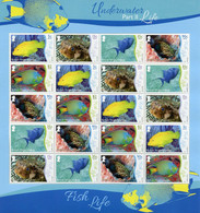 BVI 2017 MNH Fish Stamps Underwater Life Pt 2 20v M/S - Iles Vièrges Britanniques