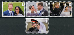 BVI 2018 MNH Royalty Stamps Prince Harry & Meghan Royal Wedding 4v Set - Iles Vièrges Britanniques