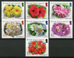 BVI 2020 MNH Flowers Stamps Hibiscus Frangipani Oleander Flora Nature 7v Set - Iles Vièrges Britanniques