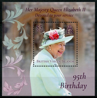 BVI 2021 MNH Royalty Stamps Queen Elizabeth II 95th Birthday 1v M/S - Iles Vièrges Britanniques