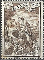 GREECE 1952 Air. Anti-Communist Campaign - 2,700d. Infantry Attack FU - Used Stamps