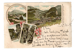 Litho, Gruss Aus Thusis, 1895, Vorläufer (?), Alte Ansichtskarte, Kt. Graubünden - Thusis