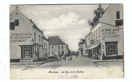 Scherpenheuvel  Montaigu  -  La Rue De La Station 1909 - Scherpenheuvel-Zichem