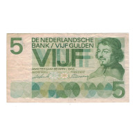 Billet, Pays-Bas, 5 Gulden, 1966, 1966-04-26, KM:90a, TTB - 5 Gulden