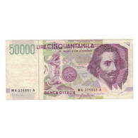 Billet, Italie, 50,000 Lire, 1992, 1992-05-27, KM:116a, TTB - 50.000 Lire