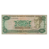 Billet, Nicaragua, 10 Cordobas, 1985, KM:151, TB - Nicaragua