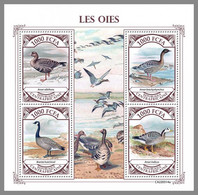 CENTRALAFRICA 2022 MNH Geese Gänse Oies M/S - IMPERFORATED - DHQ2236 - Oies