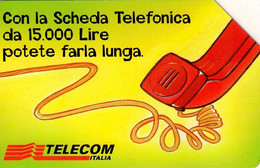 Scheda Telefonica TELECOM ITALIA "NON PERDETE IL FILO"- Catalogo Golden Lira Nr. 747, Usata - TELEFONI - Telefoni