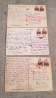 INDIA 3 POSTCARDS CIRCULED SEND TO BANGKOK RETURN TO SENDER - Luchtpost