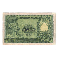 Billet, Italie, 50 Lire, 1951, 1951-12-31, KM:91b, TB+ - 50 Lire