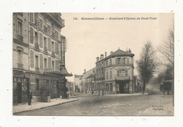 Cp, 92 , GENNEVILLIERS, Boulevard D'EPINAY Au Rond Point ,vierge ,hôtel , Café , Restaurant ,billard - Gennevilliers