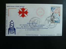 Enveloppe Commémorative CNES - Inauguration Centre Spatial De Toulouse 29/10/1973 - Tirage 750 Ex - Europa