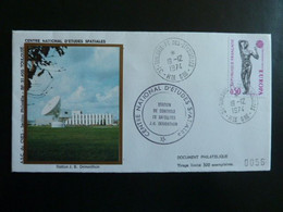 Enveloppe Commémorative CNES - Station De Contrôle B. Dementhon - 19/12/1974 - Tirage 300 Ex - Europa