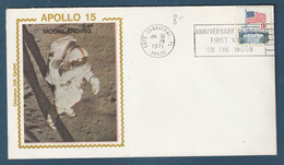 ✈️ Etats Unis - Premier Jour - FDC - Apollo 15 - Moonlanding - 1971 ✈️ - 1971-1980
