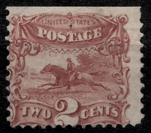 USA Stamp 1869  2 Cent Pony-Express Mi 27 MNG With Grill 9½ X 9mm - Nuovi