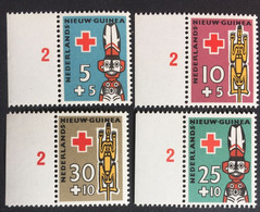 1958 - Netherlands . Nederlands - New Guinea - Surtax For Red Cross - 4 Stamps - New .A2 Varie - Nouvelle Guinée Néerlandaise