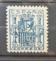 España 1936. Edifil 801 ** Escudo De Granada - 1931-50 Ungebraucht