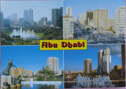 Carte Postale : ABU DHABI En 4 Vues, En 1994 - Emirats Arabes Unis