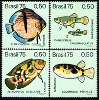 Brazil - 1975 - Aquarium Fishes - Mint Stamp Set - Ungebraucht