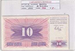 BOSNIA  10 DINARA 1992  P10 - Bosnie-Herzegovine