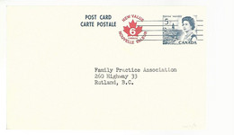 56380 ) Canada Post Card New Value  Precancel?  Rutland Chamber Of Commerce 1973 - 1953-.... Elizabeth II