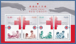 HONG KONG  2000  RED CROSS ANNIVERSARY  M.S. S.G. MS 1022  U.M. - Blocks & Kleinbögen