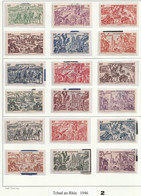 Colonie Francesi (1946) Progetto Comune Dal Ciad Al Reno.N. 3  Serie Indochine+Guyane Francaise+Caledonie  MNH - 1946 Tchad Au Rhin