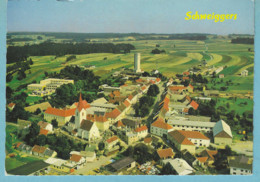 Autriche-Österreich-Schweiggers Im Waldviertel-Zwettl+/-1970-Fliegeraufnahme-Stadt-Kirche-V.Alpine Luftbild, Innsbruck - Zwettl