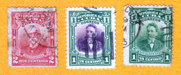 CUBA - 1910 - Politiciens - 3 Timbres - Usati