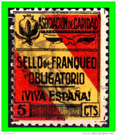 ESPAÑA ( EUROPA )  SELLO DE FRANQUEO OBLIGATORIO VIVA ESPAÑA  VALOR 0,5 CENTIMOS - Kriegssteuermarken