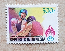 INDONESIE Boxing, Boxe,  Boxeo, 1 Valeur 1989 ** MNH - Boxen