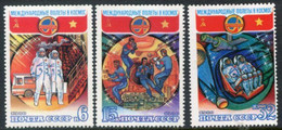 SOVIET UNION 1980 Joint Space Flight With Hungary MNH / **.  Michel 4978-80 - Nuevos